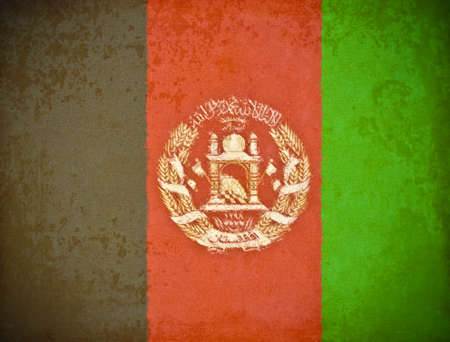 old grunge paper with Afghanistan flag backgroundの写真素材