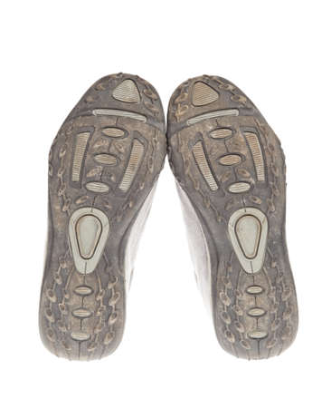sole of Sport shoes on white backgroundの写真素材