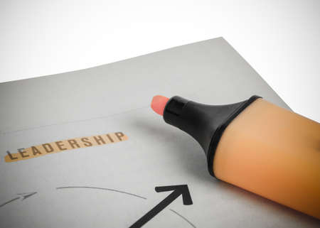 Leadership concept in word