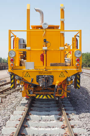 train service and railway trackのeditorial素材