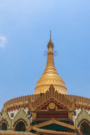Kaba Aye pagoda in Yangon, Burma (Myanmar)の写真素材