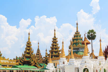 Shwedagon pagoda in Yangon, Burma (Myanmar)の写真素材