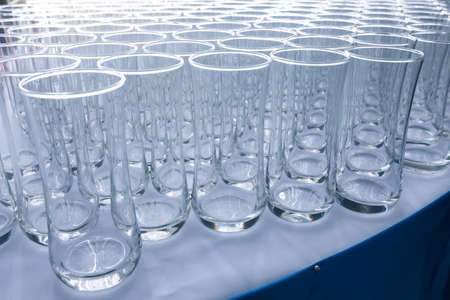 empty glass groupの写真素材