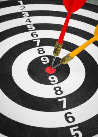 Business competition target concept and darts boardの写真素材