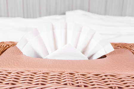 tissue box, plastic wickerの写真素材