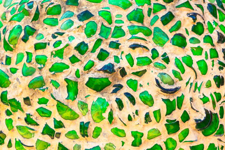 gravel green glass color texture mosaic pattern abstract backgroundの写真素材