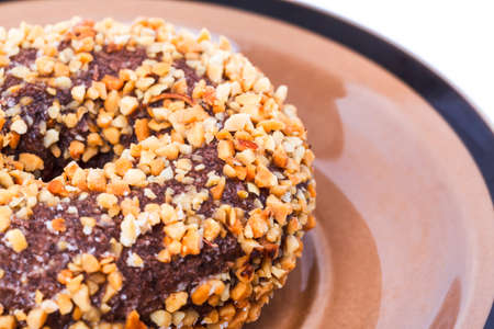Chocolate Donuts on plate