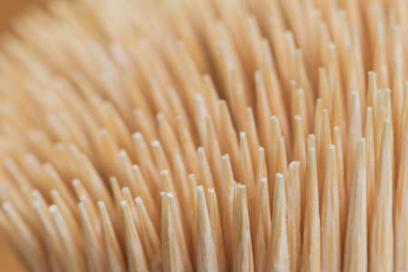 Bamboo wooden toothpicks abstract backgroundの写真素材