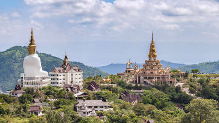 Behind of Phasornkaew Temple ,that place for meditation practices, Khao Kho Phetchabun Thailand, wide angle viewの写真素材