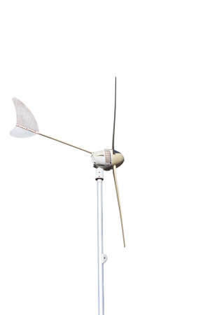 wind turbine, produce power, green energy concept, isolated on white backgroundの写真素材