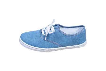 sneaker, blue color isolated backgroundの写真素材