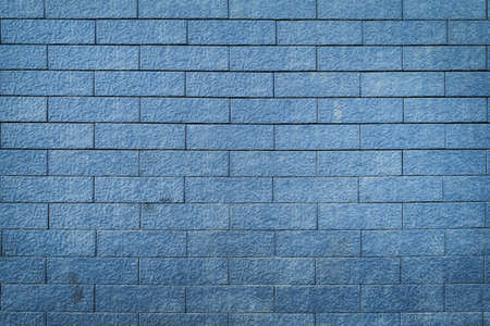 brick wall texture background, blue colorの写真素材