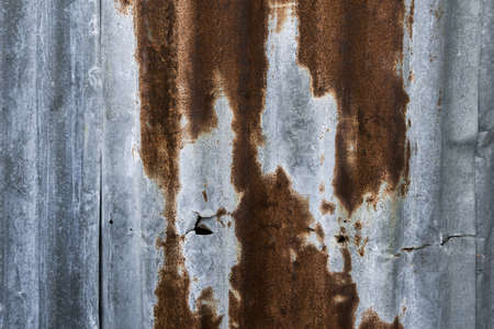 Rusty Zinc grunge old wall backgroundの写真素材