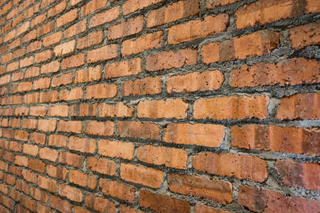 brick wall red texture, detailed structure of brick in natural pattern for backgroundの写真素材