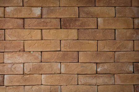 brick wall red texture, detailed structure of brick in natural pattern for backgroundの写真素材