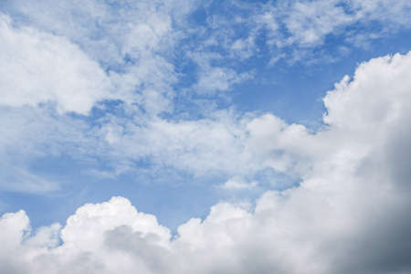 cloudy sky and blue clear sky clouds backgroundの写真素材