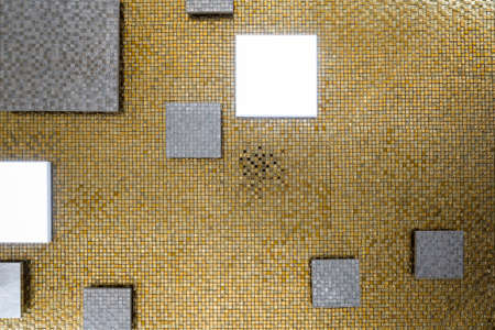 abstract tile big square, pixel mosaic backgroundの写真素材