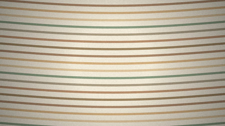 Abstract background featuring horizontal stripes in muted earth tones of beige, green, and brown. The pattern has a subtle grainy texture and a gentle curve, evoking a vintage or retro aesthetic.の写真素材