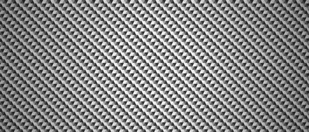A seamless repeating pattern composed of interconnected geometric shapes in shades of gray, black, and white. This abstract background creates a visually textured surface with an illusion of depth and three dimensions.の写真素材