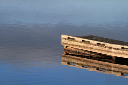 Dock on lakeの写真素材