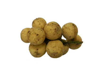 Isolated Lansium domesticum on white BGの写真素材