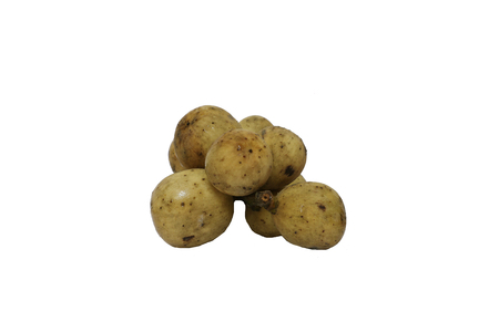 Isolated Lansium domesticum on white BGの写真素材