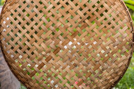 thai weave in green backgroundの写真素材