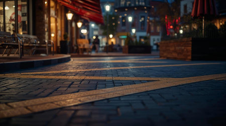 A public space designed with universal accessibility principles, featuring ramps, tactile paving, and accessible signage, promoting inclusive designの素材