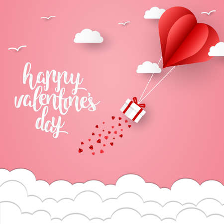 Happy valentines day and weeding design elements. Vector illustration. valentines day Pink Background With Ornaments, valentines day Hearts. Doodles and curls.のイラスト素材