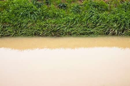 Ditch in a fieldの写真素材