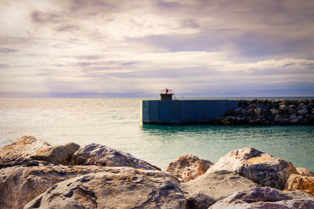 Small creek in a marina (Tuscany - Italy - Pisa)のeditorial素材