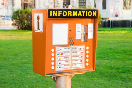 Colored information point for tourists