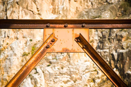 Old iron structure with copy spaceの写真素材