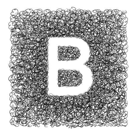 Hand made font drawn with graphic pen on white backgroundの写真素材