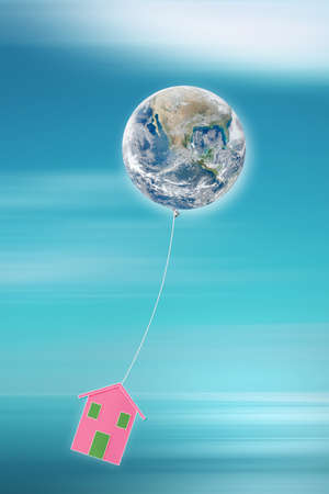 Our spaceship. The earth is our common home; to which we are all united. Photocomposition with image from NASA.の写真素材