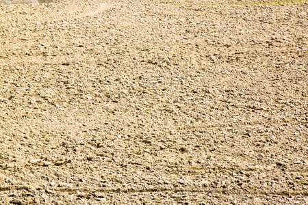 Plough agriculture field before sowing - Plowed field backgroundの写真素材