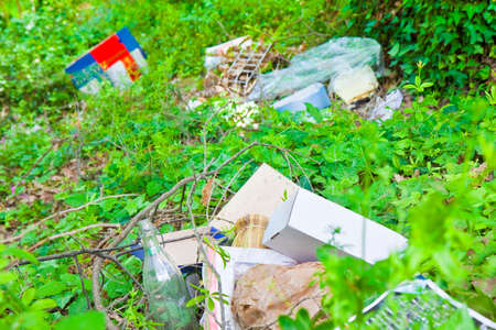 Illegal dumping - Various objects abandoned in nature