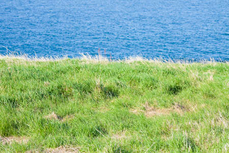 North Irish landscape with grazing in the foregroundの写真素材