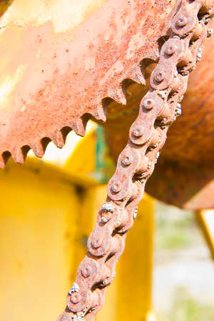 Old rusty cogwheel  - concept image with copy spaceの写真素材