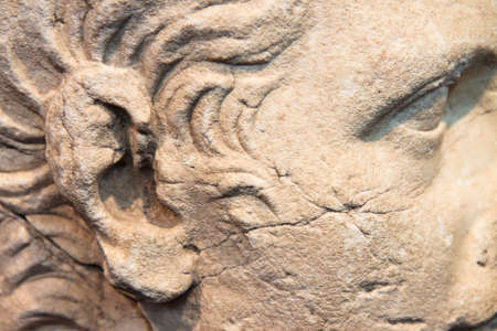 Ear detail of a roman statue - about 2000 years agoの写真素材