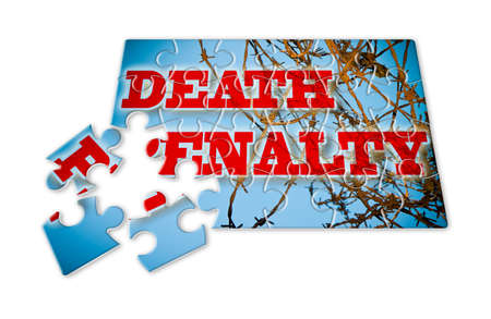 Abolition of the death penalty - concept image in puzzle shape