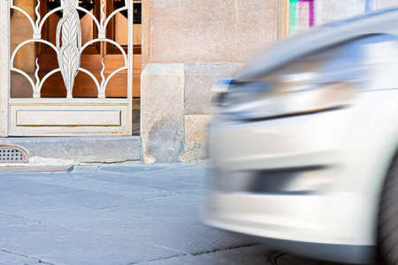 Limited traffic area in the historical area of an Italian city - image with copy space(note for the...