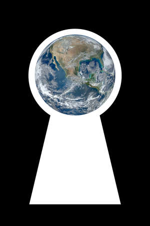The world spied through the keyholeの写真素材