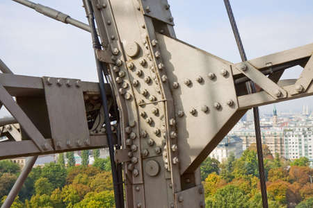 Detail of an old metal structure of the nineteenth century - Ferris wheel in the Prater of Wien...