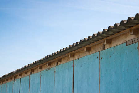Old aged dangerous asbestos roof - one of the most dangerous materials in buildings so-called...