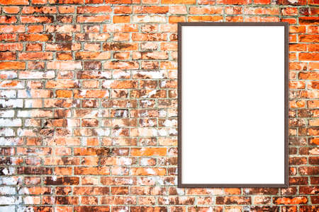 Blank advertising billboards on brick wall - concept image with copy space