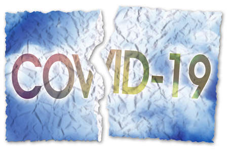 Coronavirus COVID-19 concept image with ripped photo.
