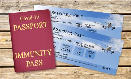 Airline boarding pass tickets isolated on white with space for text insertion - The contents of the...