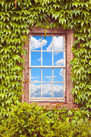 Cloudy sky view from the window - freedom concept imageの写真素材