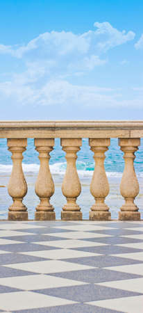 Detail of the Mascagni terrace - Image with copy space (Europe - Italy - Livorno city)